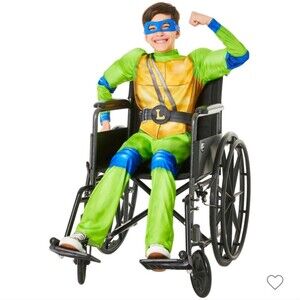 Wheelchair Ninja Turtle Costume New M(7-8 Adaptive Design One Size Light Up Belt